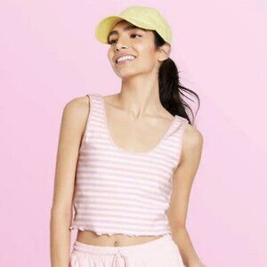NWT Stoney Clover for Target Pink & White Striped Tank Medium
